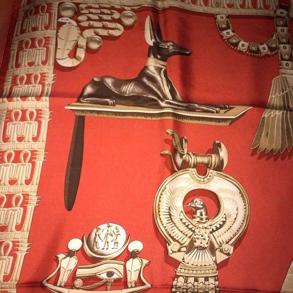Auth Hermès silk scarf 90cm "Tutankhamun" - Picture 6 of 8